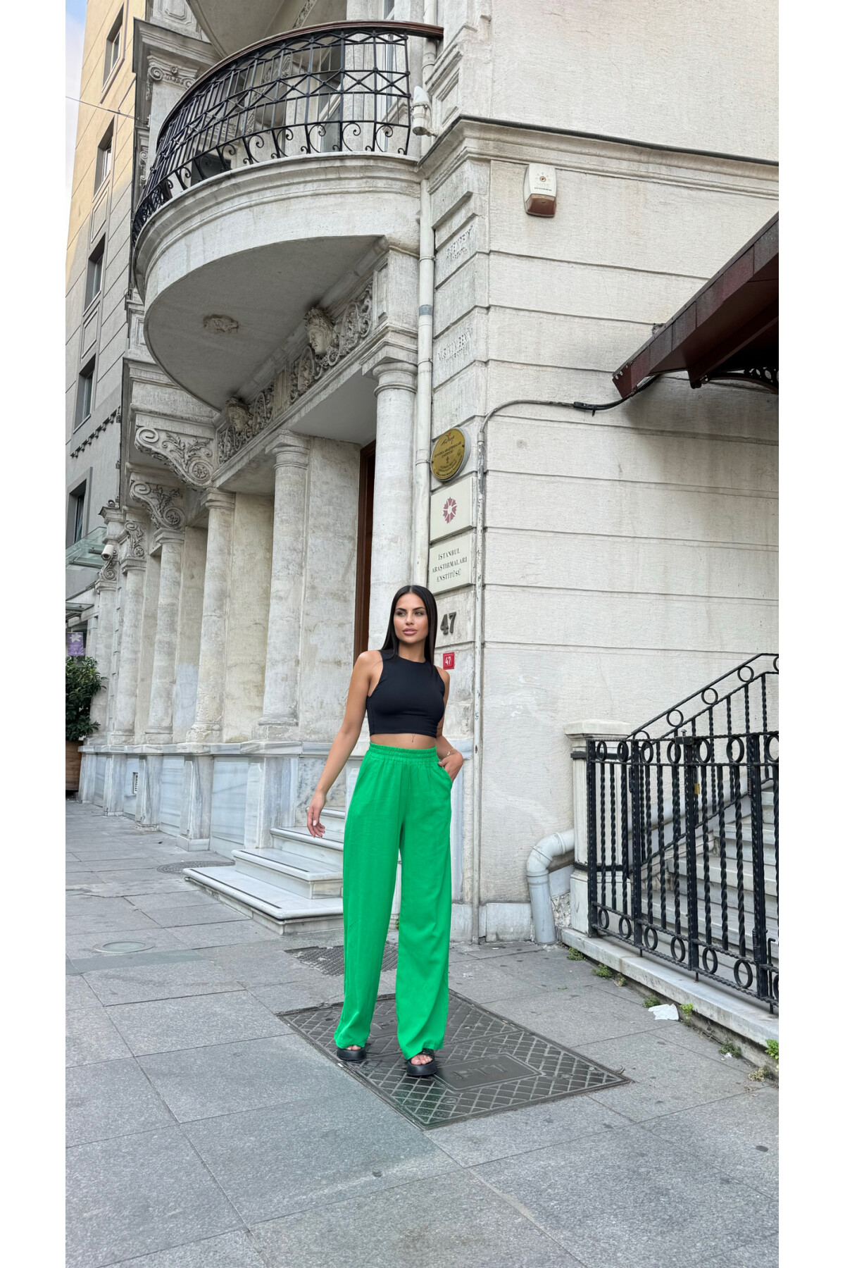 Yeşil Rahat Pantolon