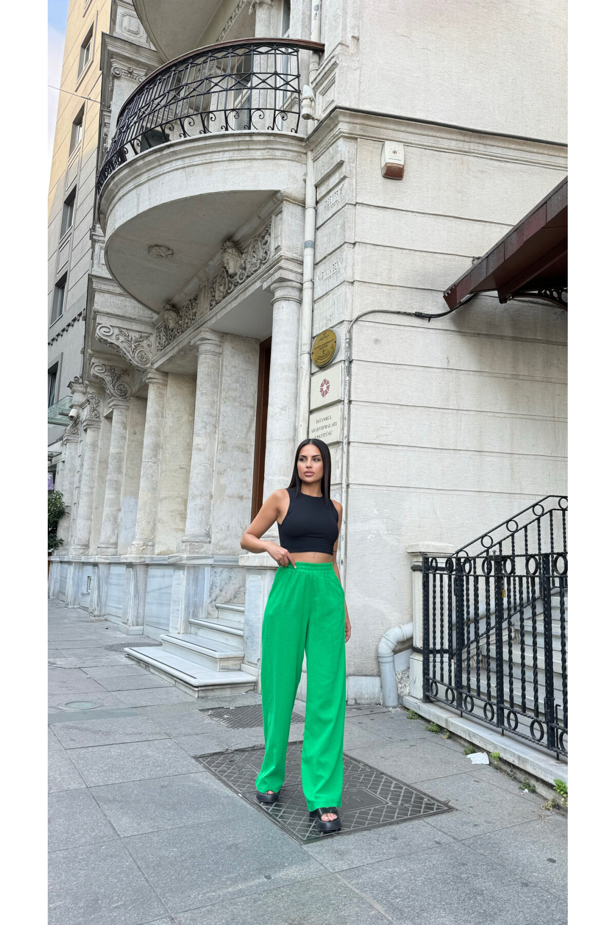 Yeşil Rahat Pantolon