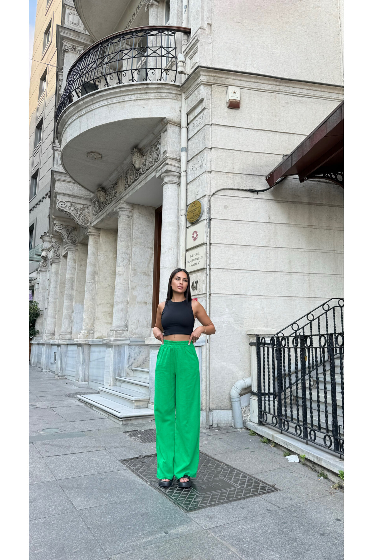 Yeşil Rahat Pantolon