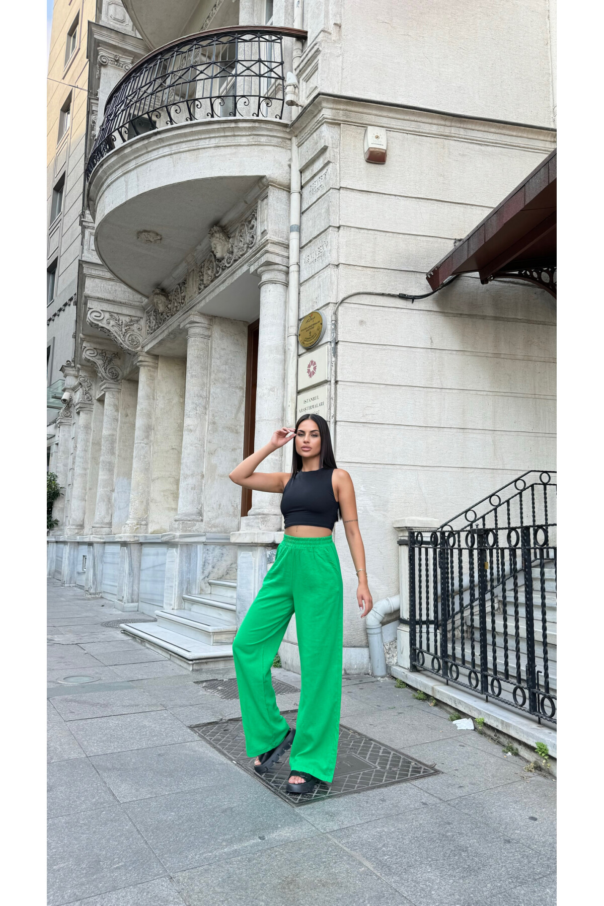 Yeşil Rahat Pantolon